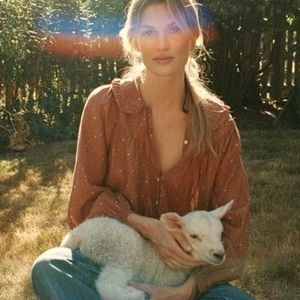 Doen Billie Jean Top - Tamarillo Prairie Paisley